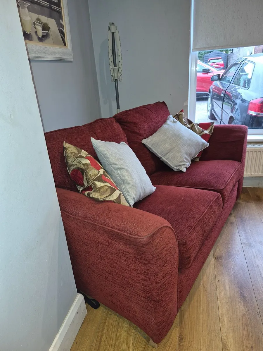 Caseys Burgundy  2 Seater Sofa - Image 3