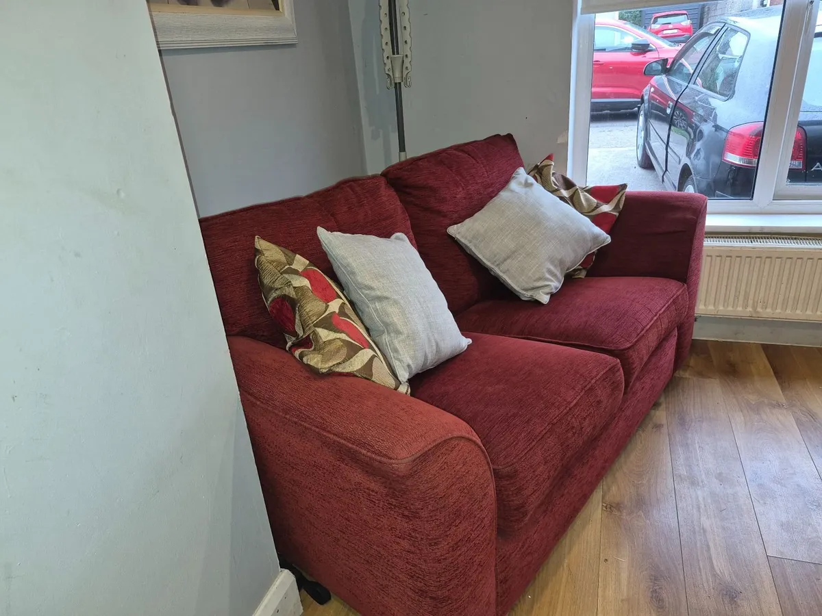 Caseys Burgundy  2 Seater Sofa - Image 4