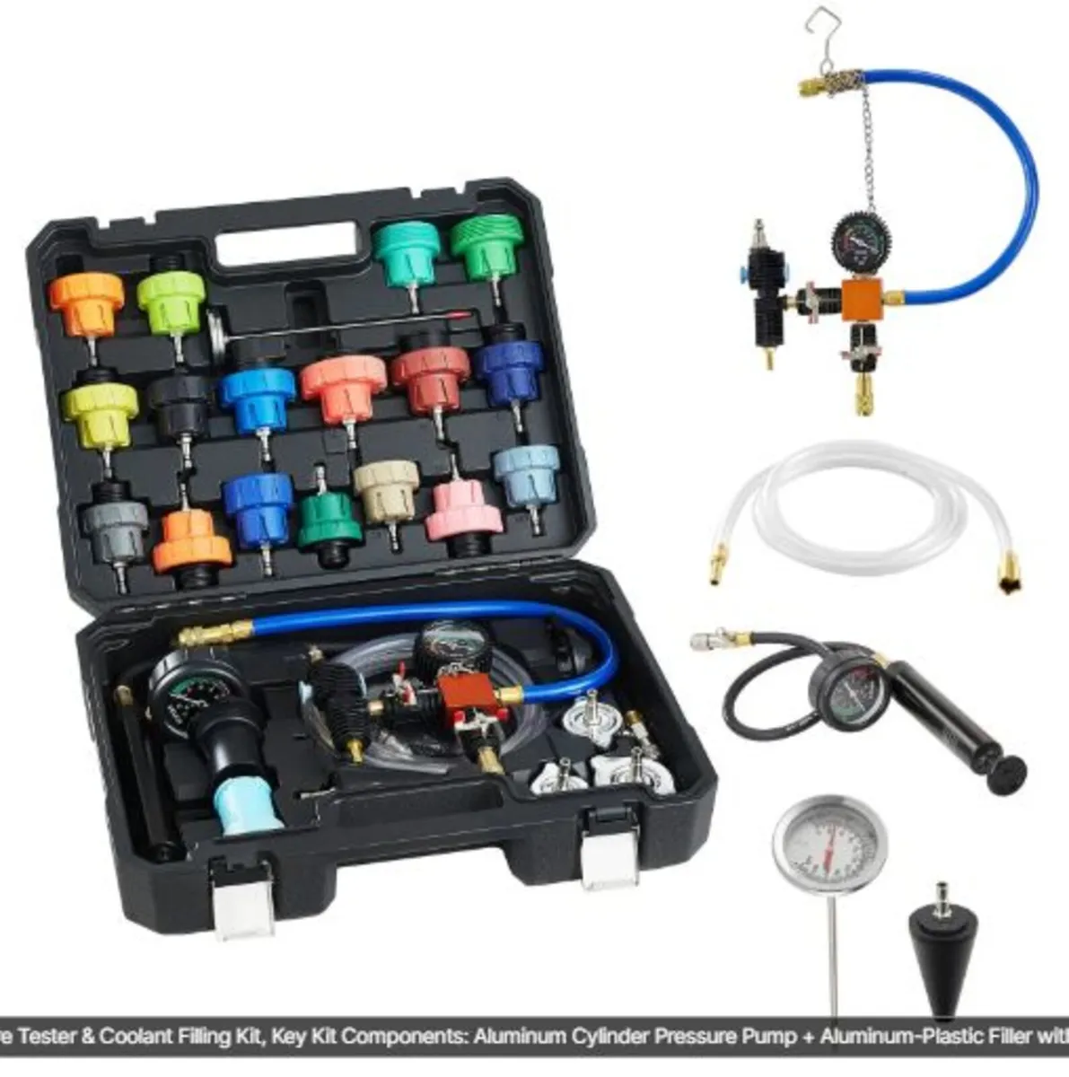 Coolant Pressure Tester Kit, 47Pcs Radiator Vacuu - Image 1