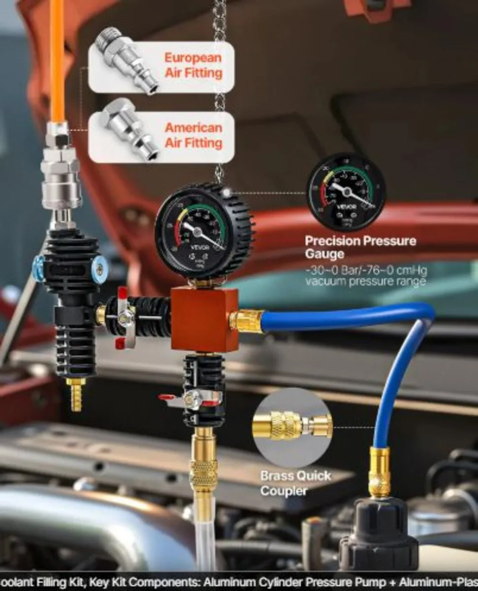 Coolant Pressure Tester Kit, 47Pcs Radiator Vacuu - Image 3