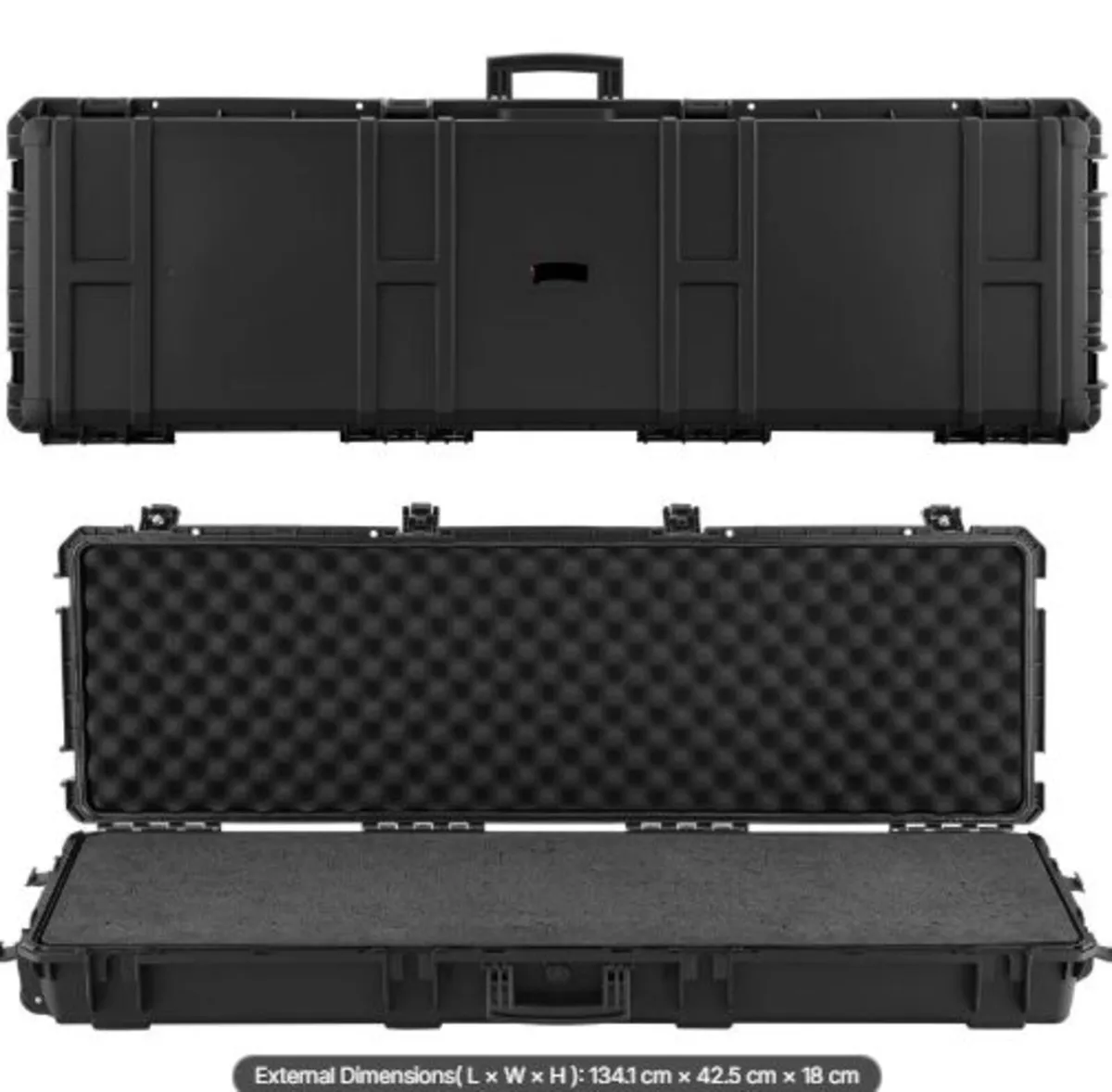 Hard Rifle Case, Lockable Rifle Case with Detachab - Image 1