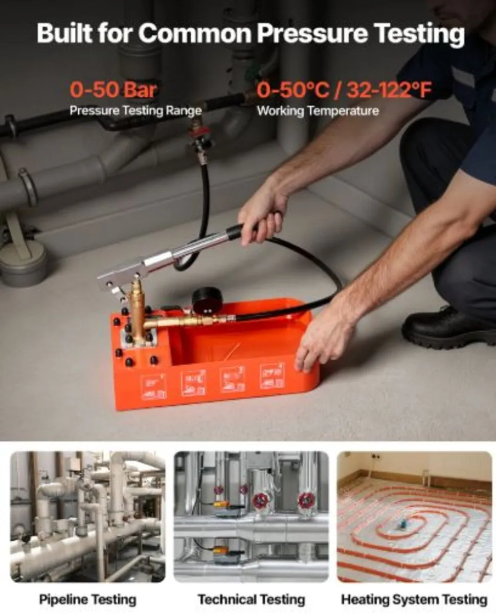 Hydrostatic Test Pump 7.57L Hydraulic Manual Wate - Image 2