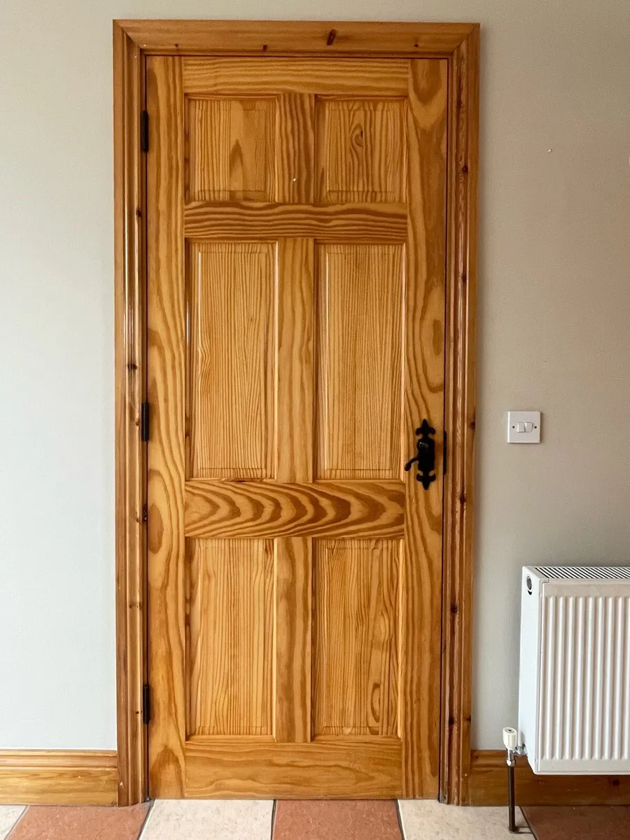 Red deal doors, PVC front door, Bathroom sink - Image 1