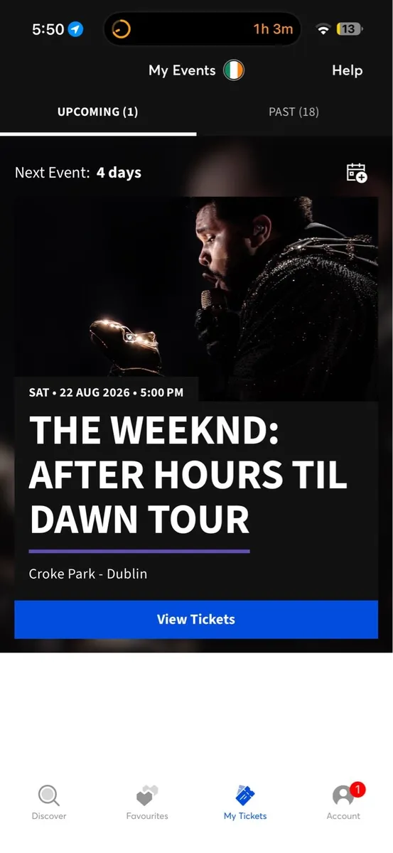 Two Saturday weekend tickets