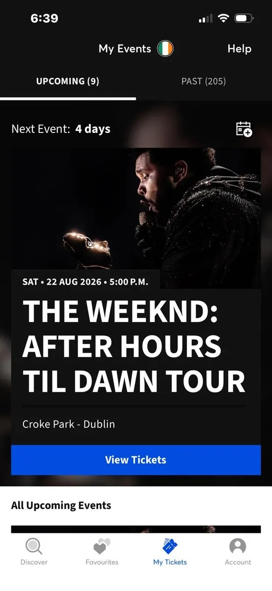 4 Tickets for the weekend sat / sun premium