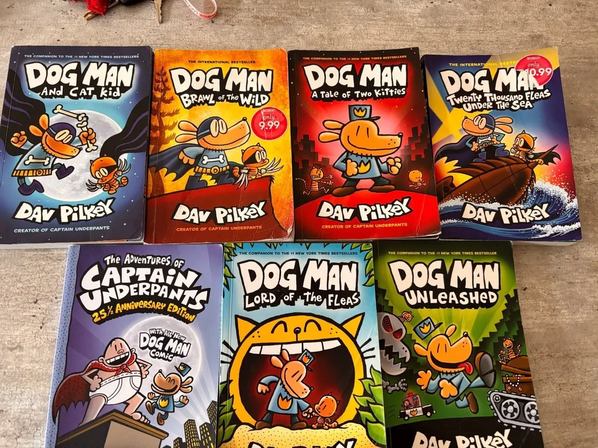 Dog man books x 6 plus 1 - Image 1