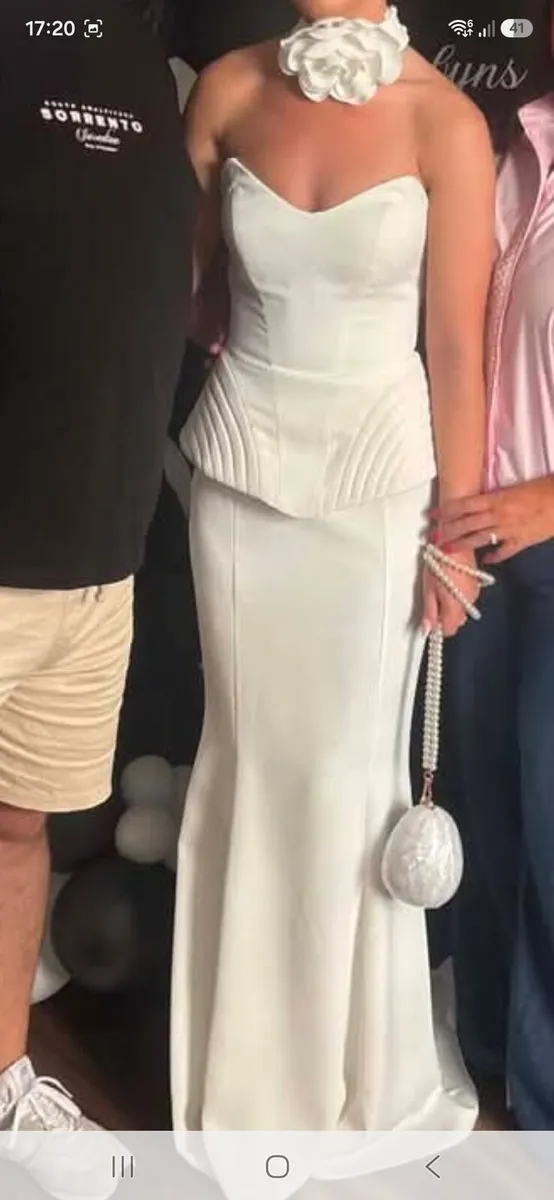 Ivory white Debs dress - Image 2