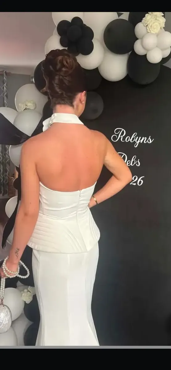 Ivory white Debs dress - Image 3