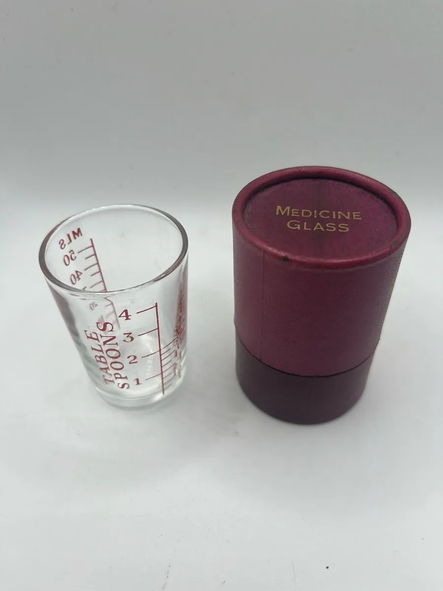 Antique medicine glass and case - Image 1