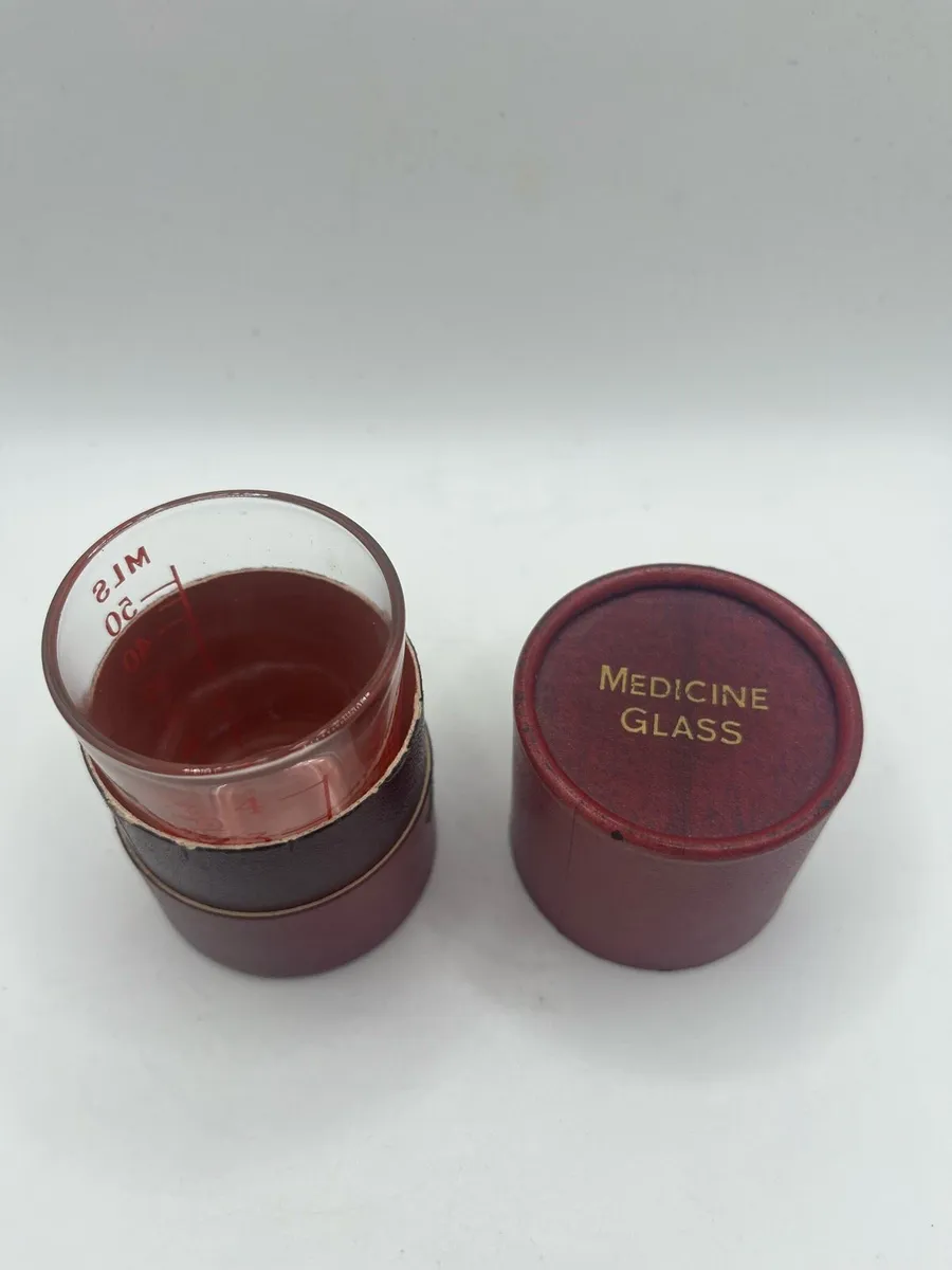 Antique medicine glass and case - Image 3