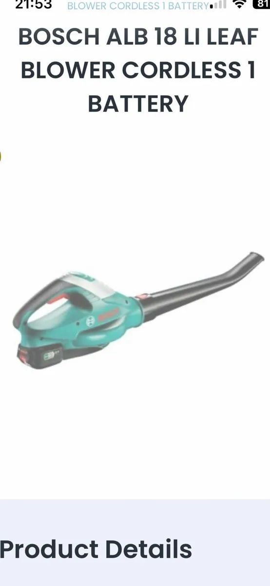 Bosch Cordless Leaf blower - Image 1