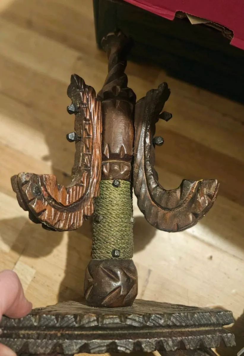 Vintage Wooden Candle Holder - Image 2