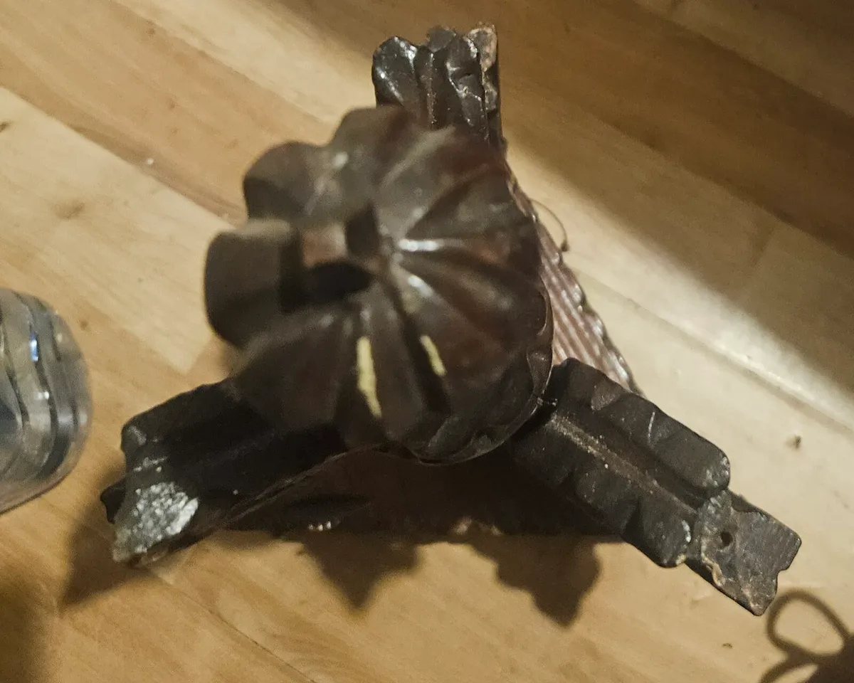 Vintage Wooden Candle Holder - Image 3