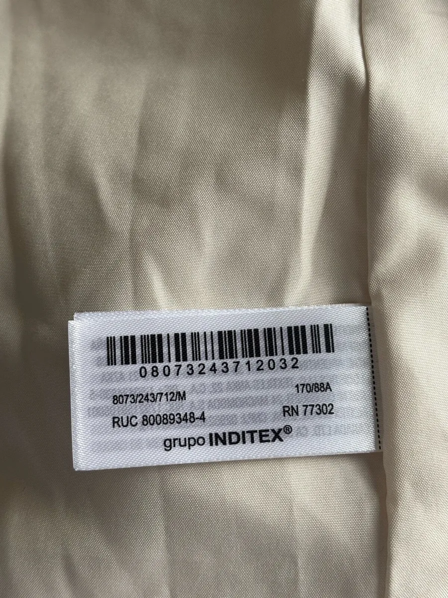 Zara semi long cream belted puffer jacket - Image 4