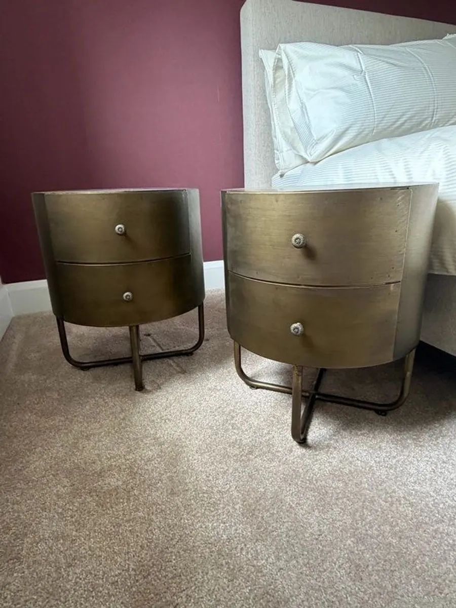 Round Brass Cabinets/Lockers x 2 - Brand New - Image 1