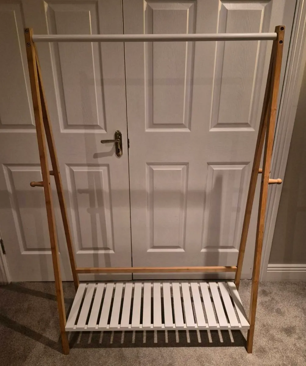 Bamboo Clothes Rail - Image 1