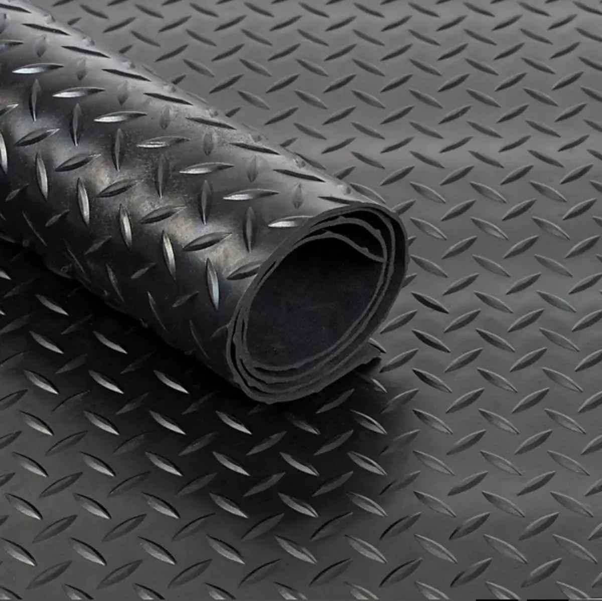 Rubber Flooring 15m Rolls - Coin Top & Checker - Image 2