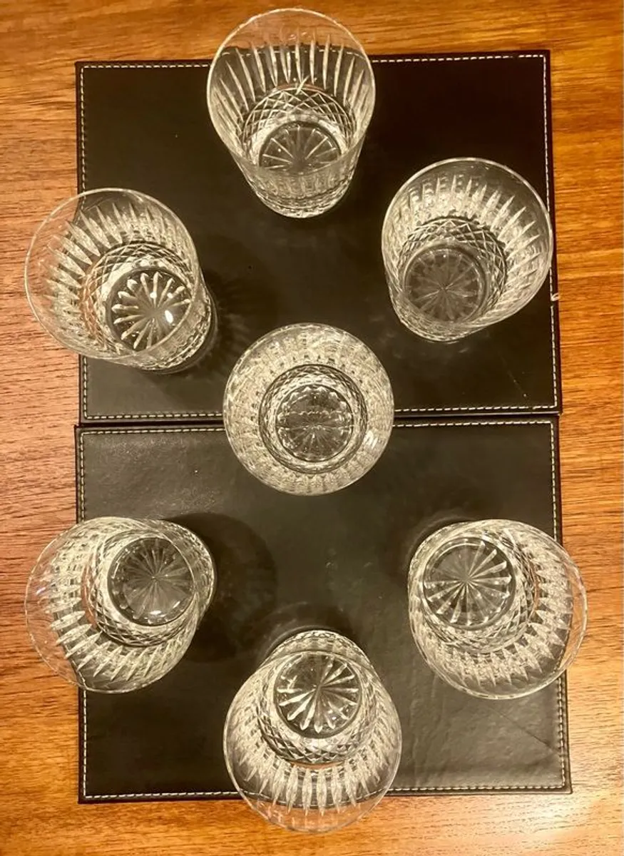 7 Original Waterford Crystal Maeve Tumblers, Mint, 1970s - Image 3