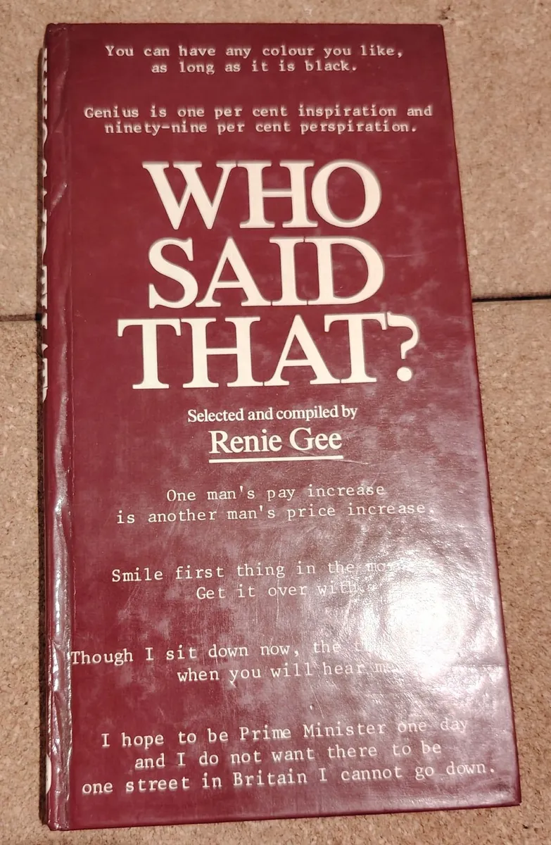 Who Said That? - Renie Gee (1980 First Edition) - Image 1