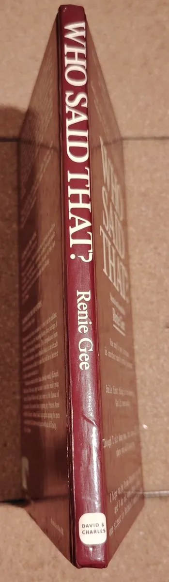 Who Said That? - Renie Gee (1980 First Edition) - Image 3