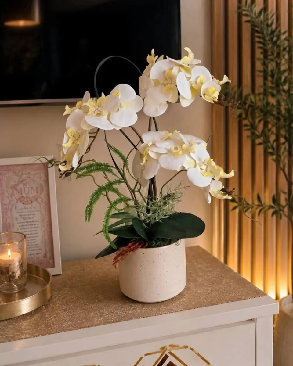 Artificial orchid arrangement