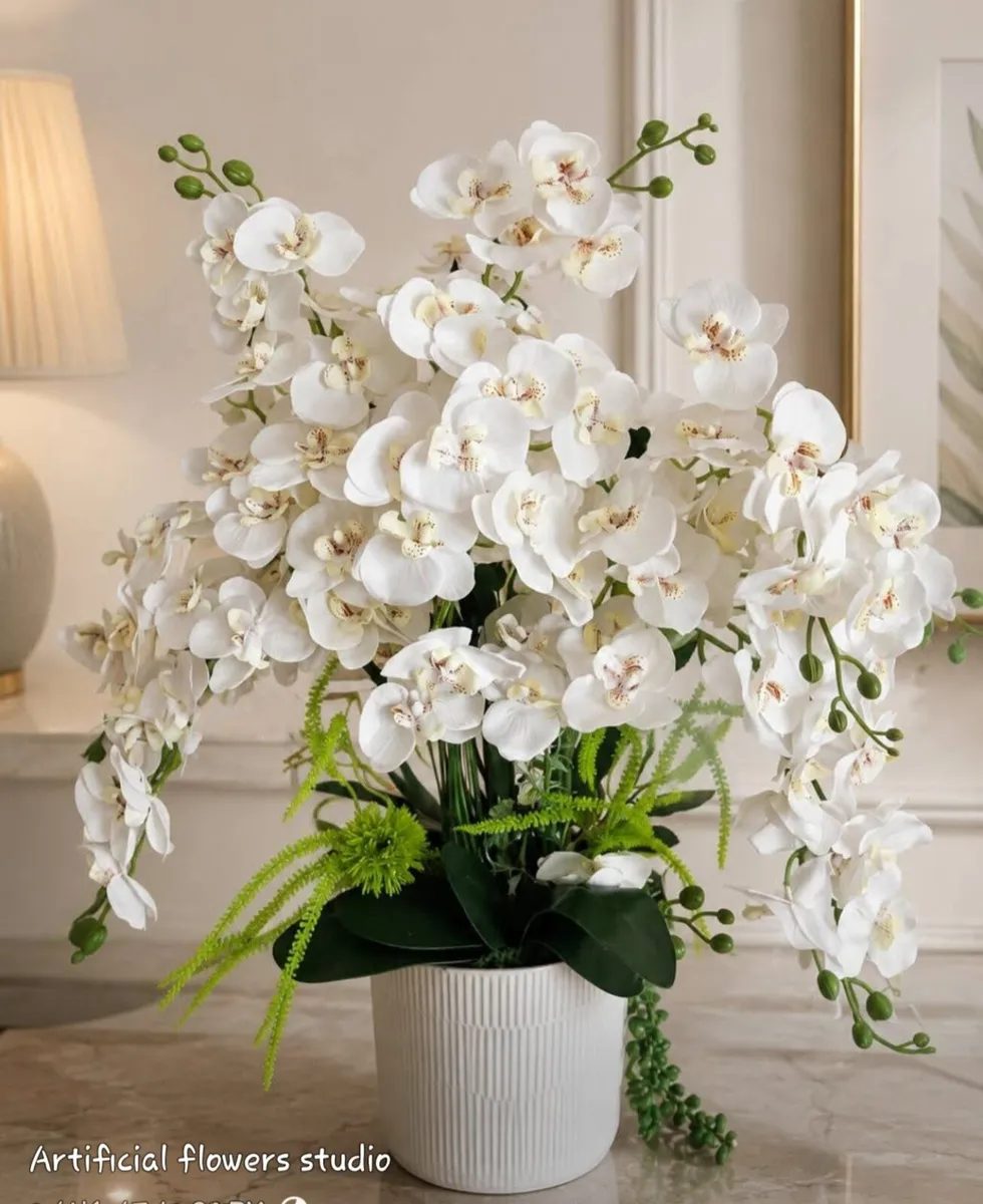 Artificial orchid arrangement