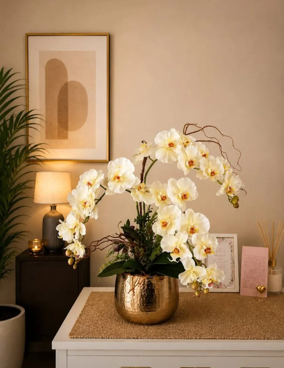 Artificial orchid arrangement