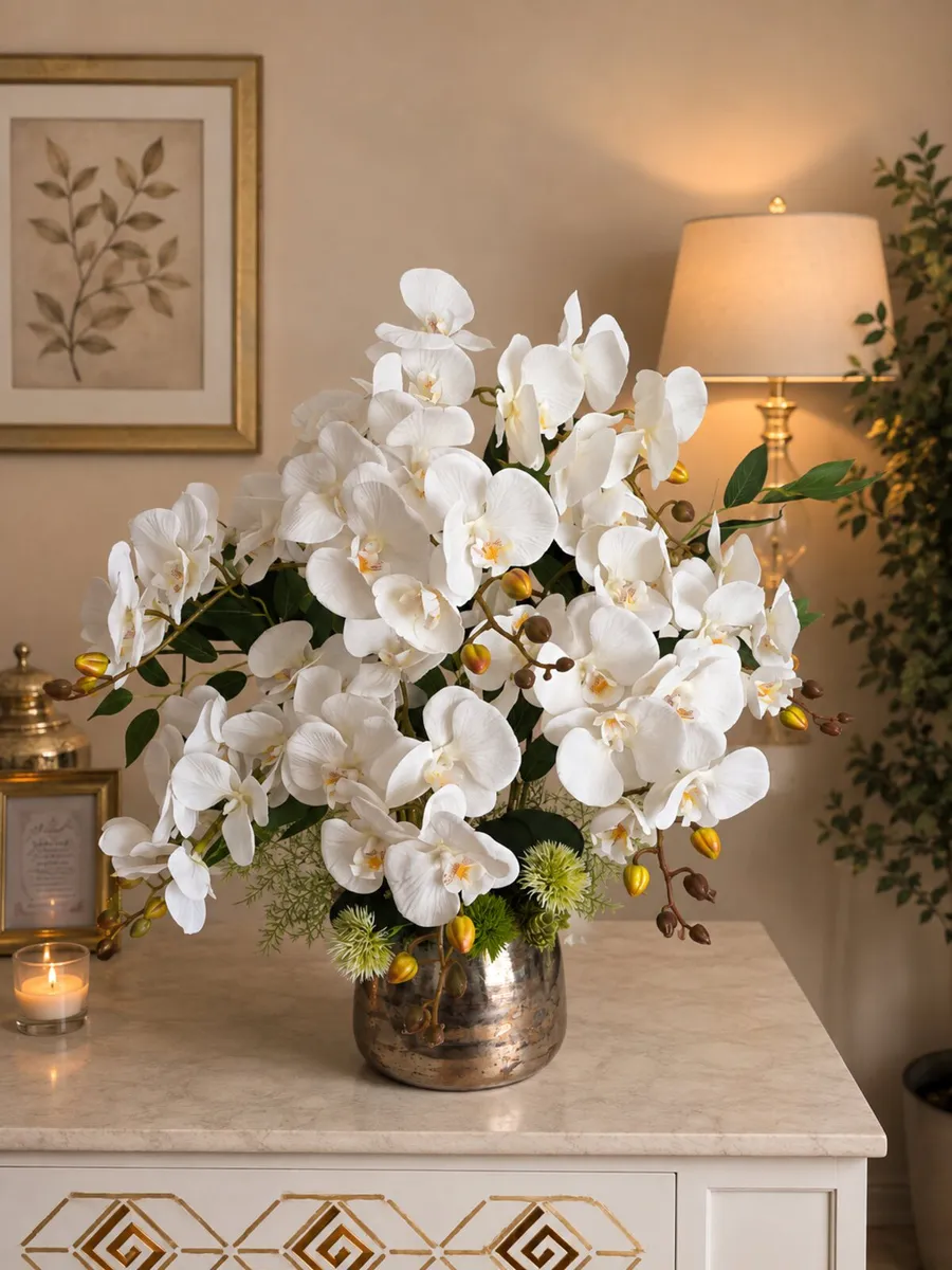 Artificial orchid arrangement