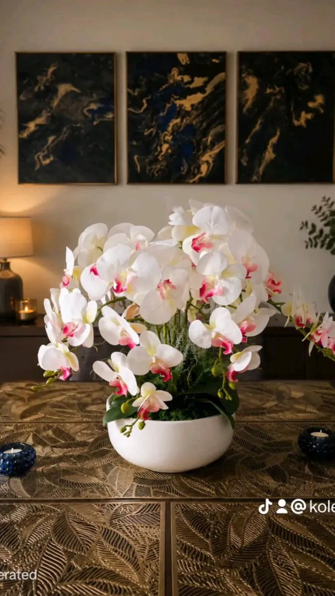 Artificial orchid arrangement