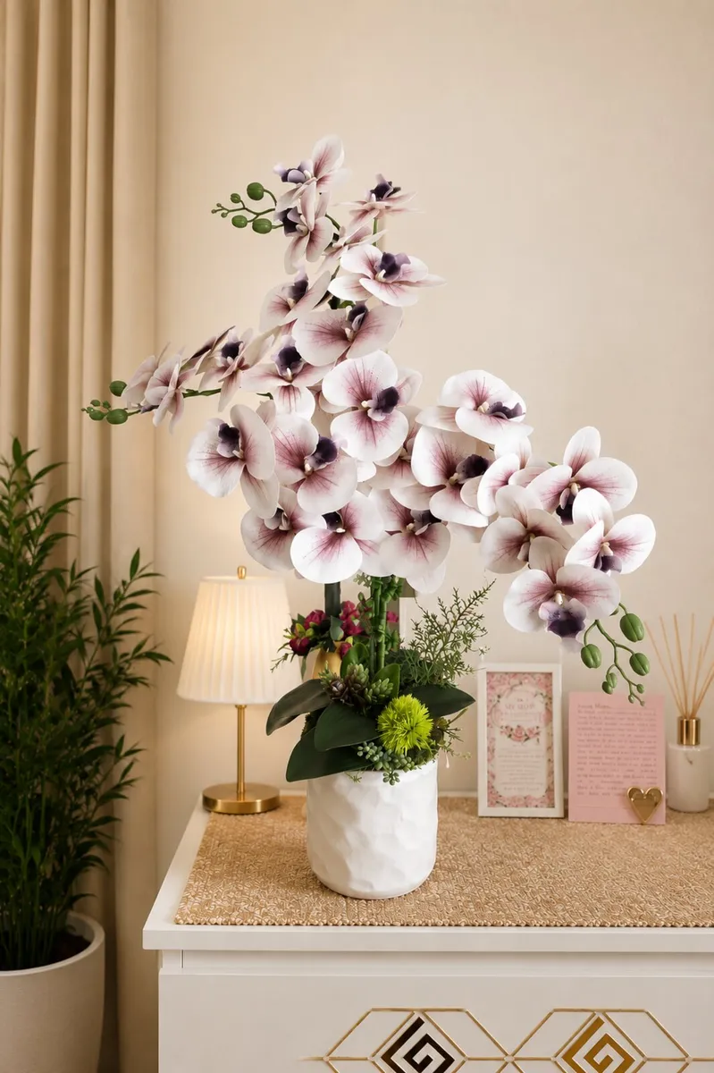 Artificial orchid arrangement