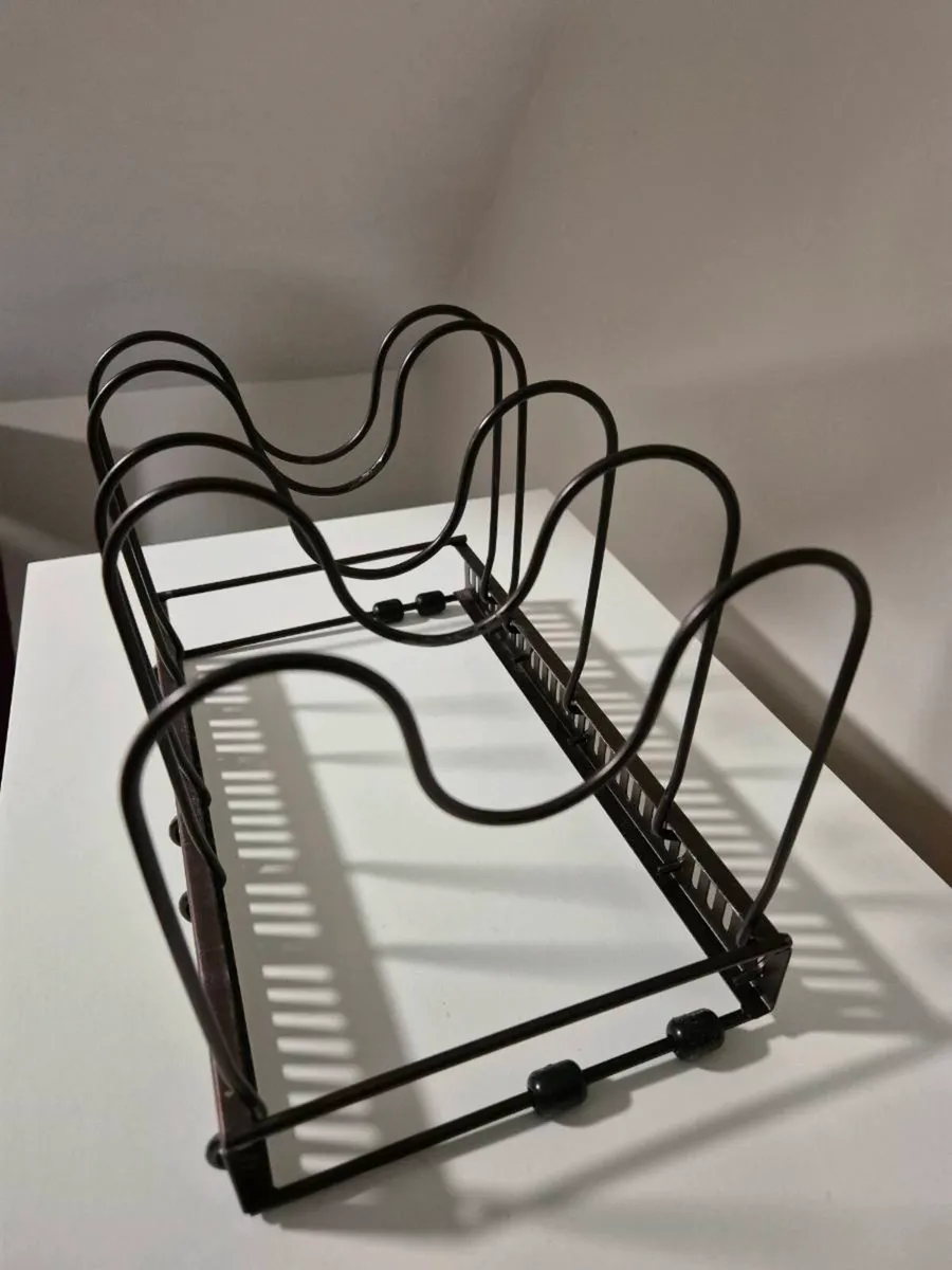 Adjustable Metal Pot Lid & Pan Organiser Rack. - Image 2