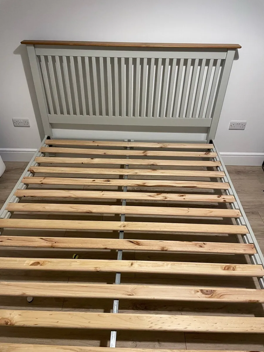 Oak King size bed frame & Mattress - Image 3