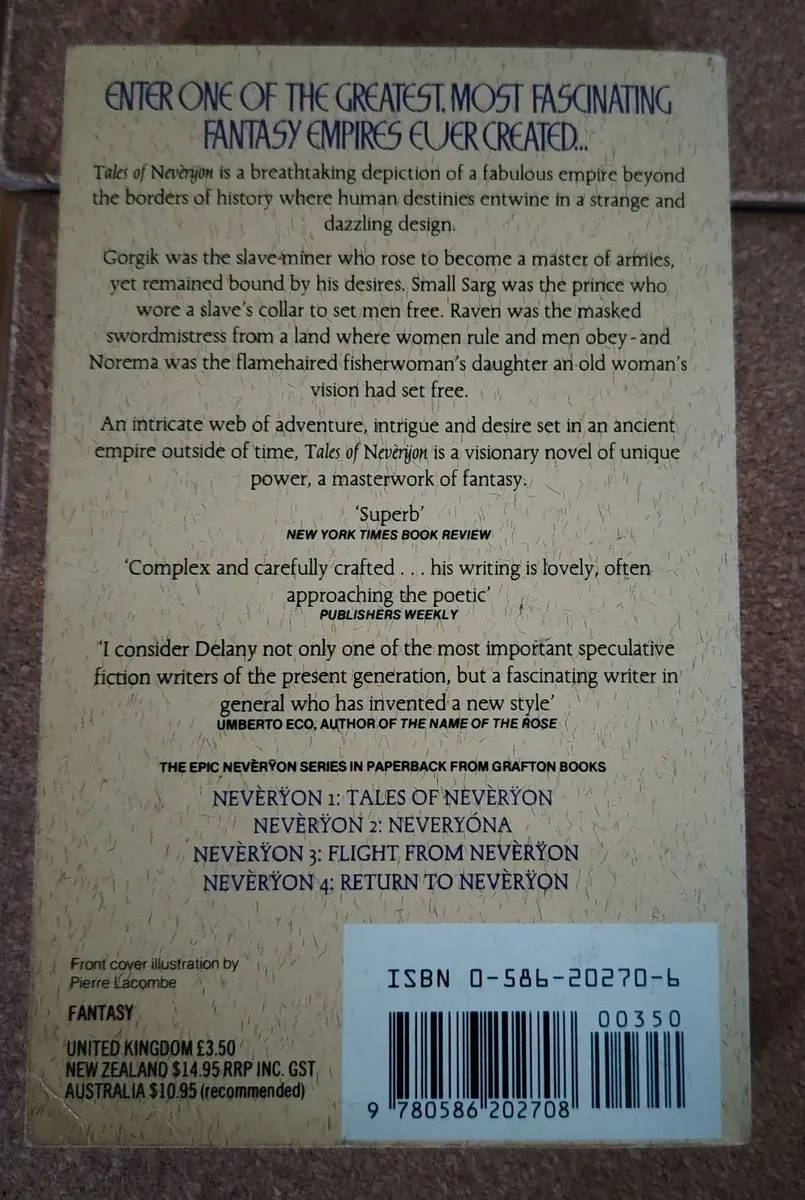 Vintage Tales of Neveryon 1988 Samuel R. Delany - Image 3