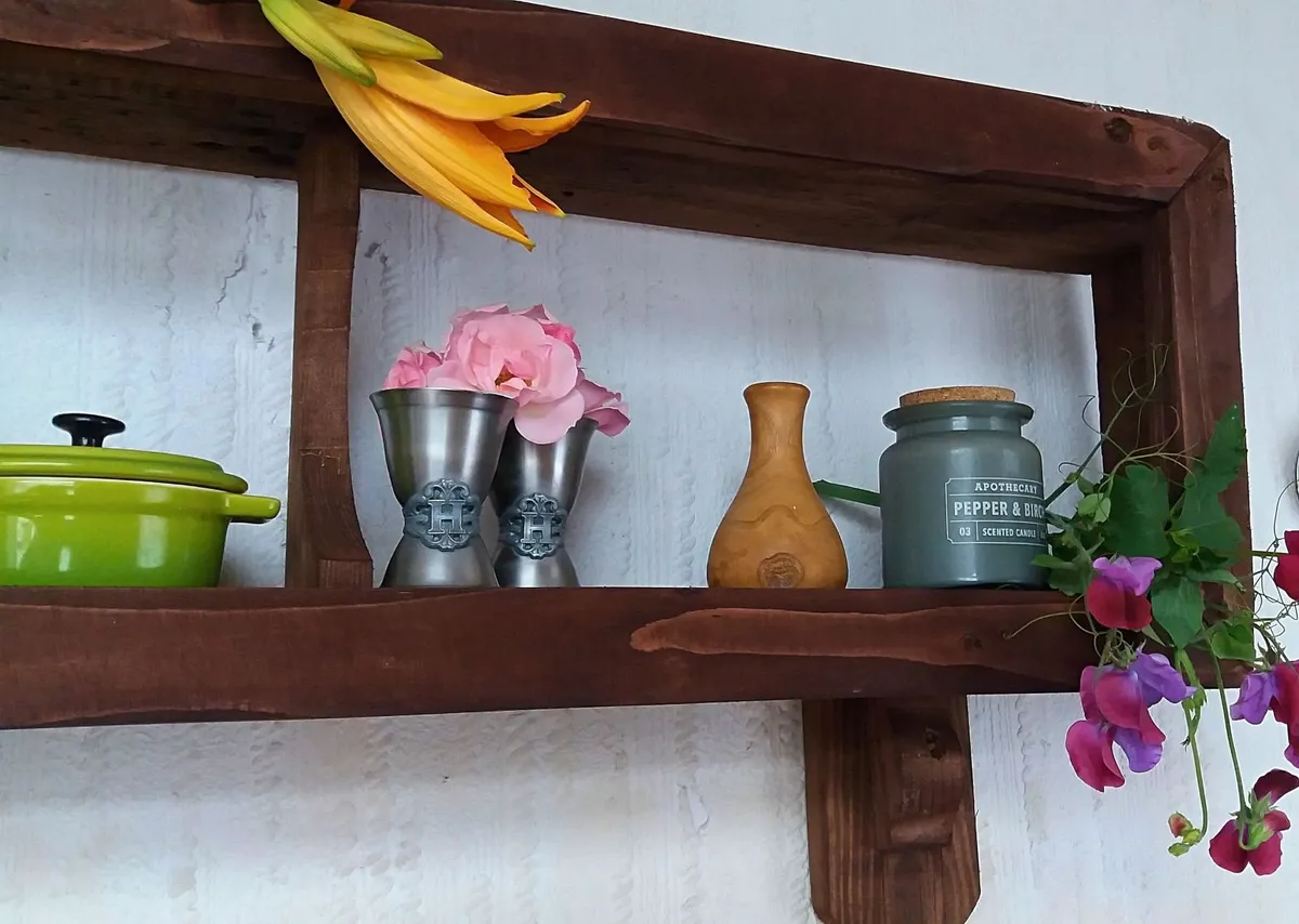 NEW Rustic Cubby Box Floating Shelf / Display - Image 2
