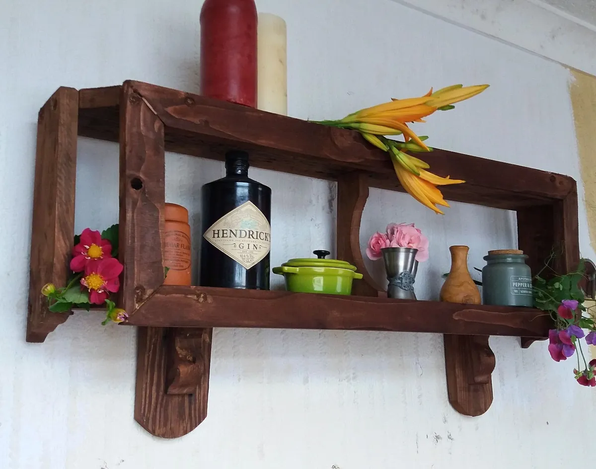 NEW Rustic Cubby Box Floating Shelf / Display - Image 3