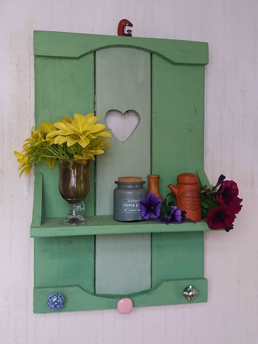 NEW Rustic Coat Rack / Floating Shelf - Image 1