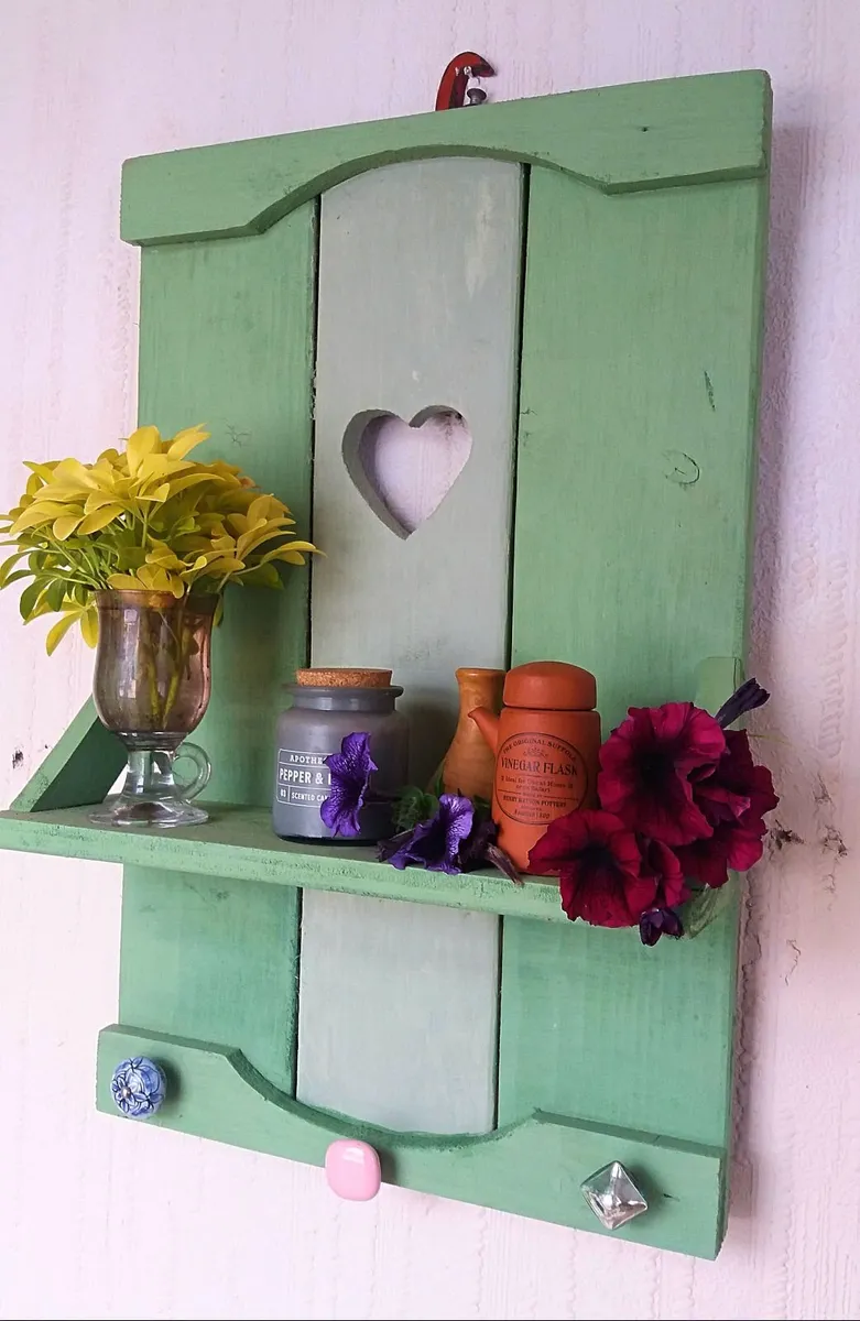 NEW Rustic Coat Rack / Floating Shelf - Image 4