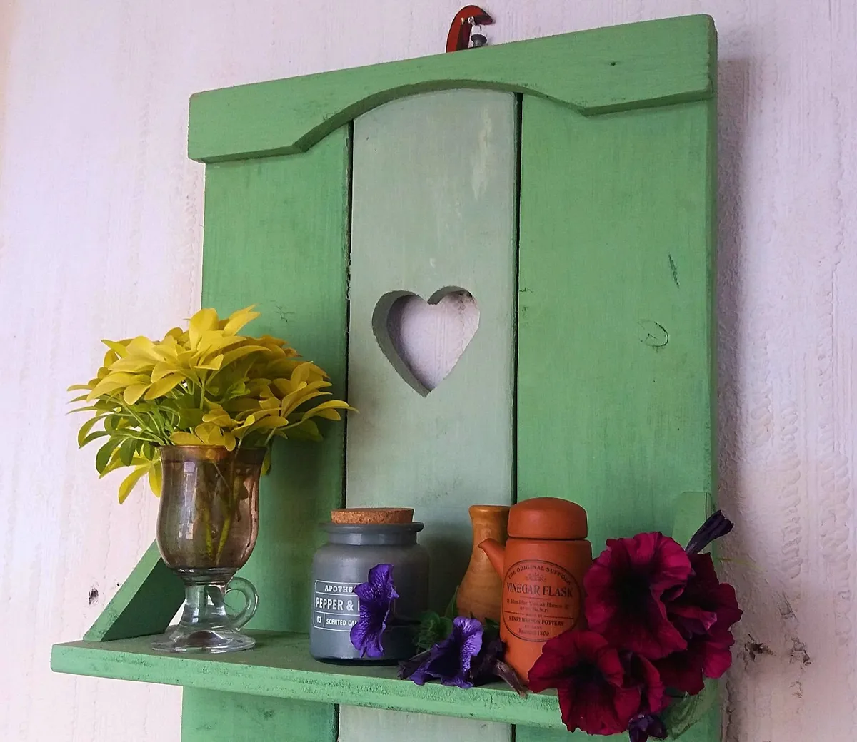 NEW Rustic Coat Rack / Floating Shelf - Image 3