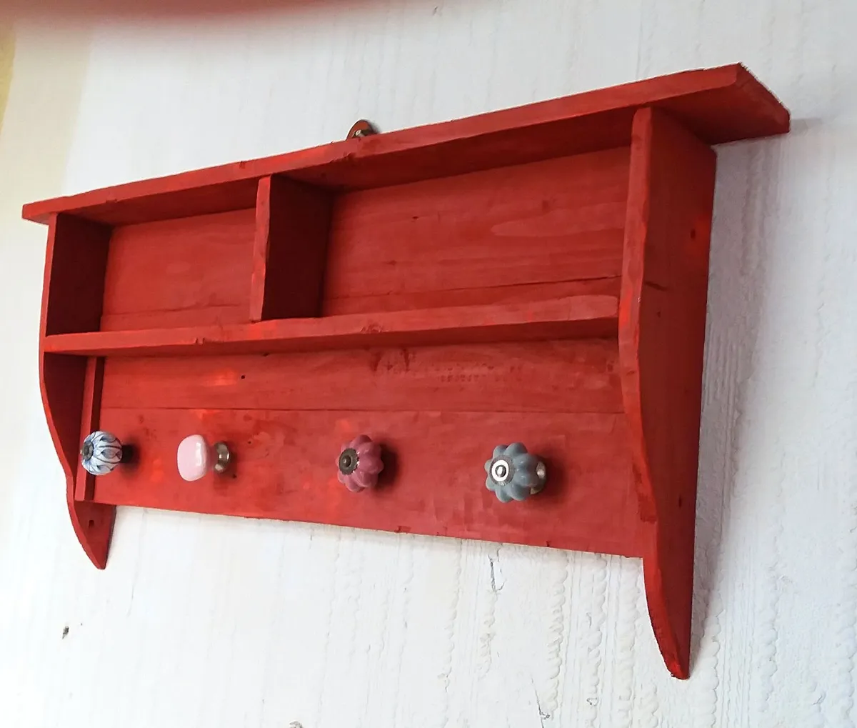 NEW Rustic cubby coat rack / floating shelf - Image 2