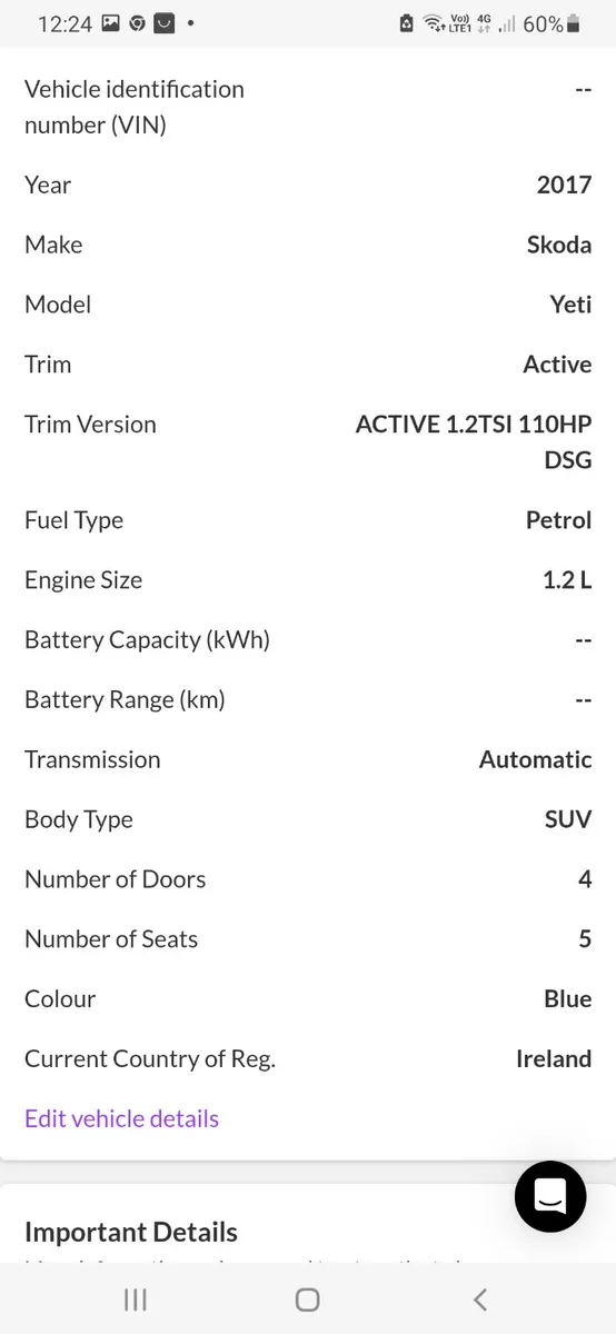 SKODA YETI ACTIVE DSG AUTOMATIC 1.2 TSI 2017 - Image 3