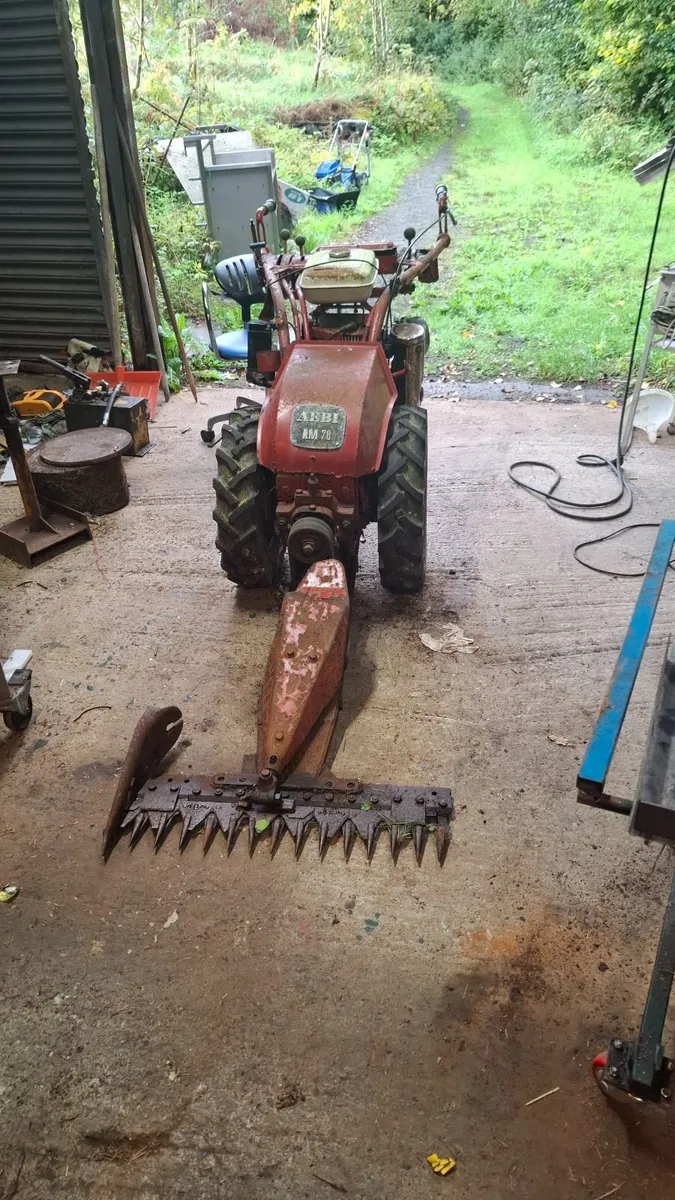 AEBI two wheel tractor with finger bar cutter atta - Image 1