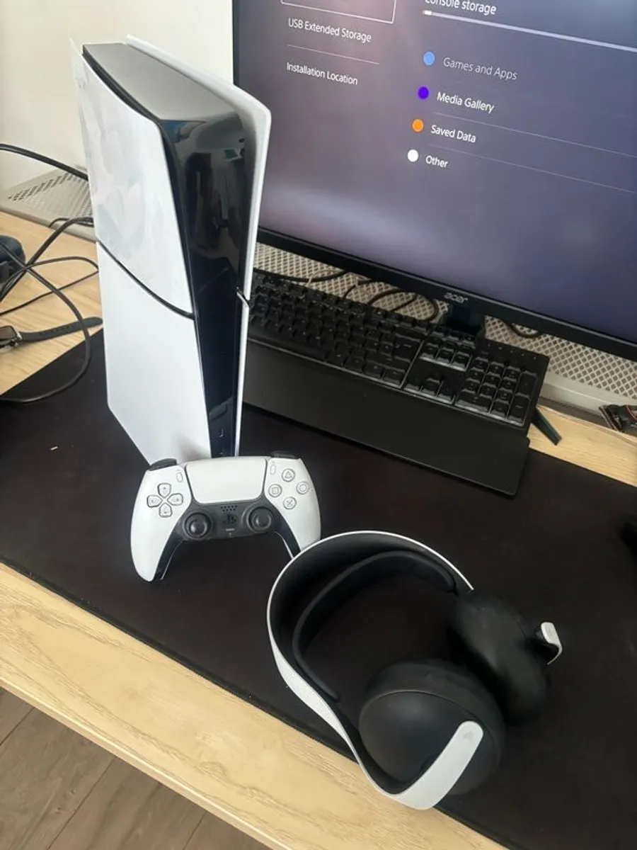 PS5 Slim Digital 1TB + DualSense + PULSE Elite Headset - Image 1