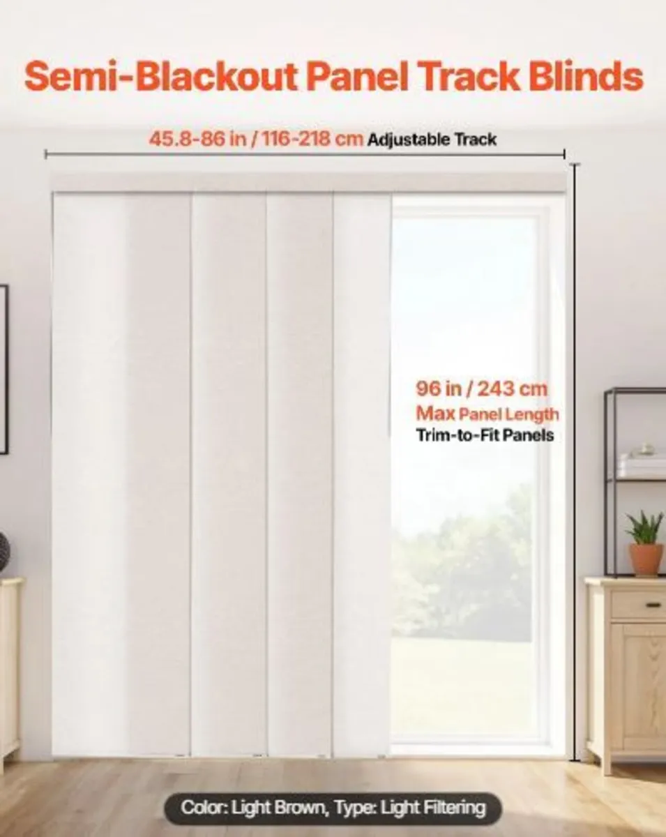 Panel Track Blinds, Extendable Track - Image 2