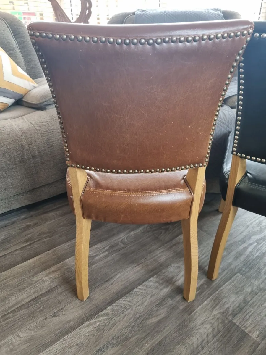 Leather kitchen chairs - Image 2