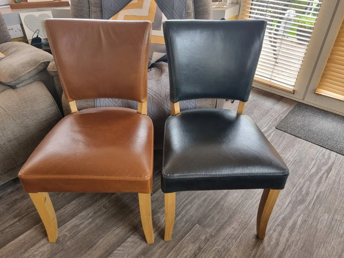 Leather kitchen chairs - Image 4