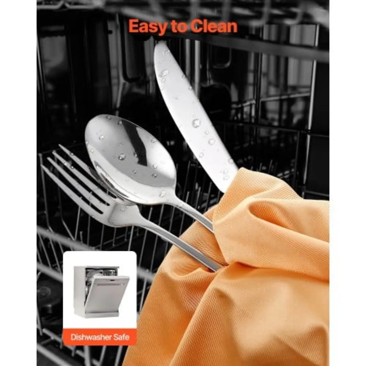 30-Piece Silverware Set, Food-Grade Stainless Stee - Image 3