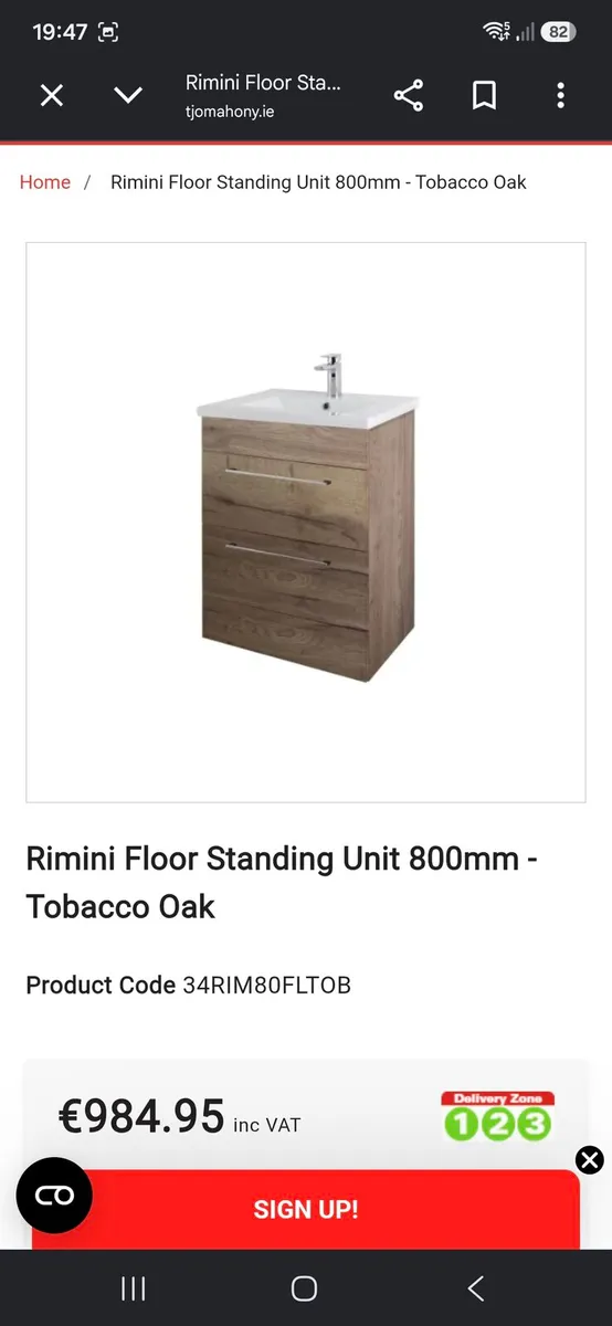 New Bathroom Vanity Unit