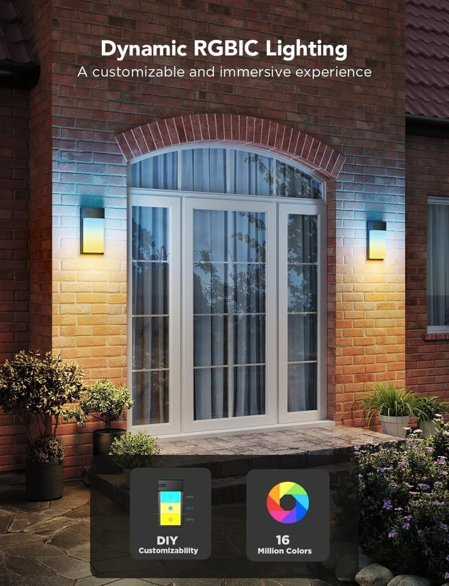 Outdoor Wall Lights Rgbic 1500lm Smart LED (2 - Image 2