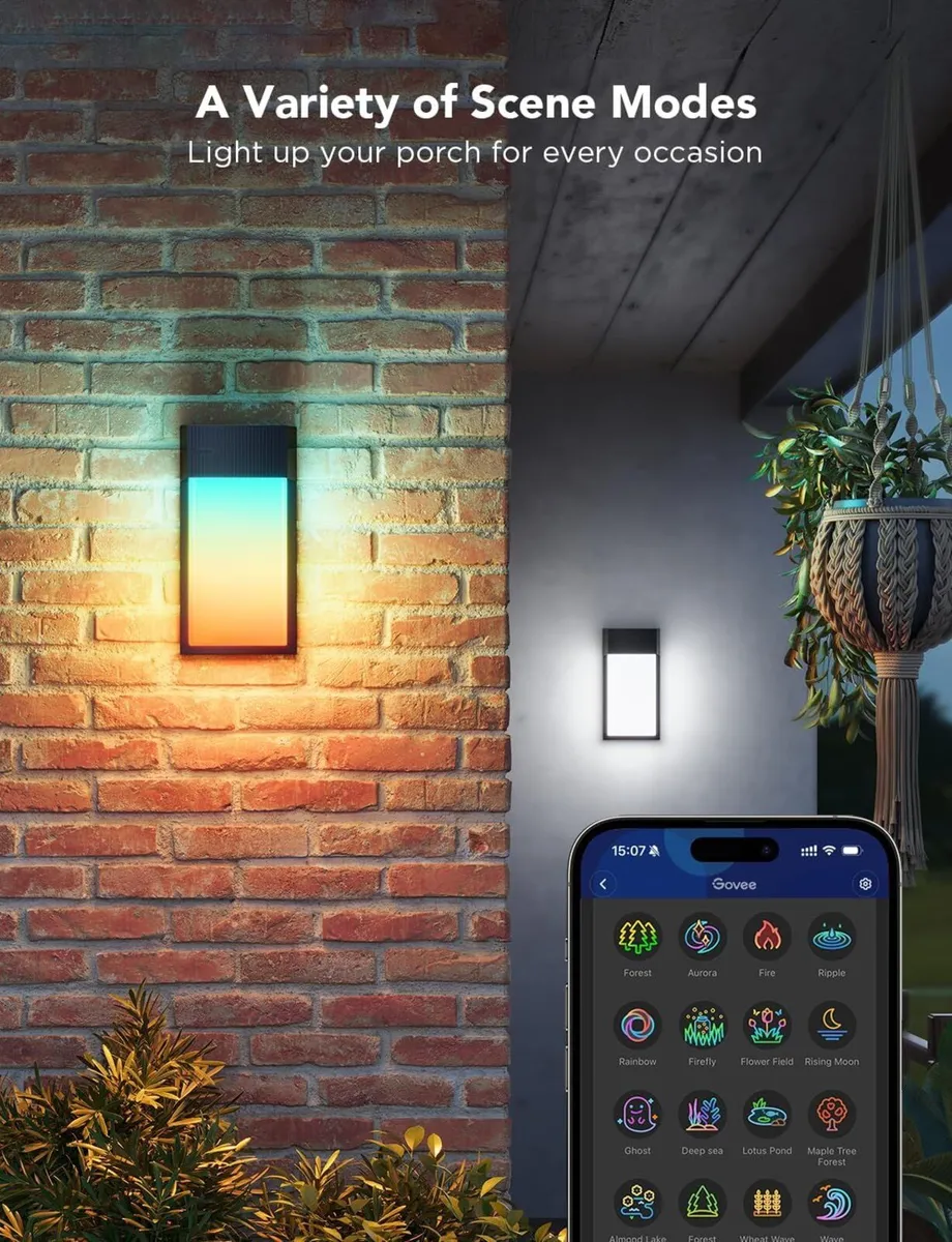 Outdoor Wall Lights Rgbic 1500lm Smart LED (2 - Image 3