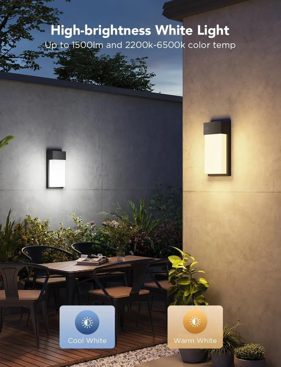 Outdoor Wall Lights Rgbic 1500lm Smart LED (2 - Image 4